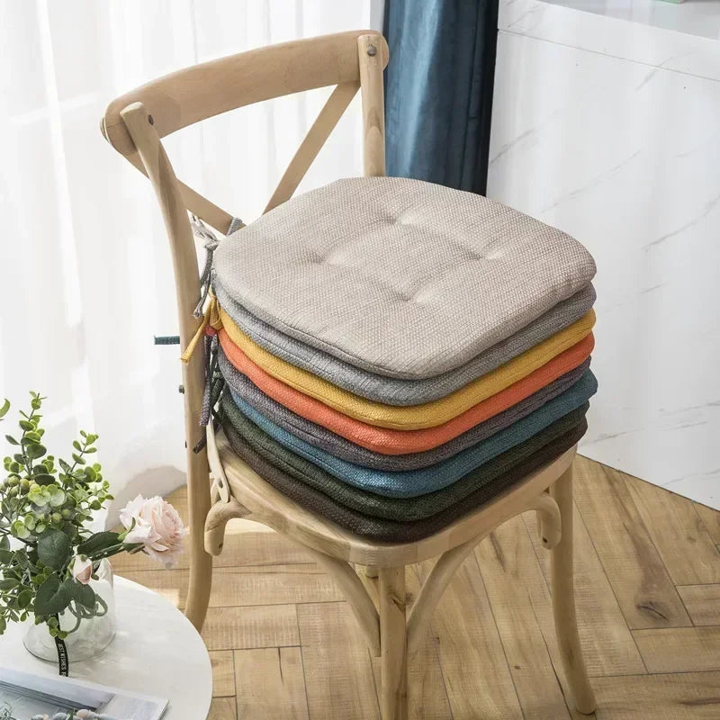 Nordic Multi Color Breathable Chair Cushion with Straps