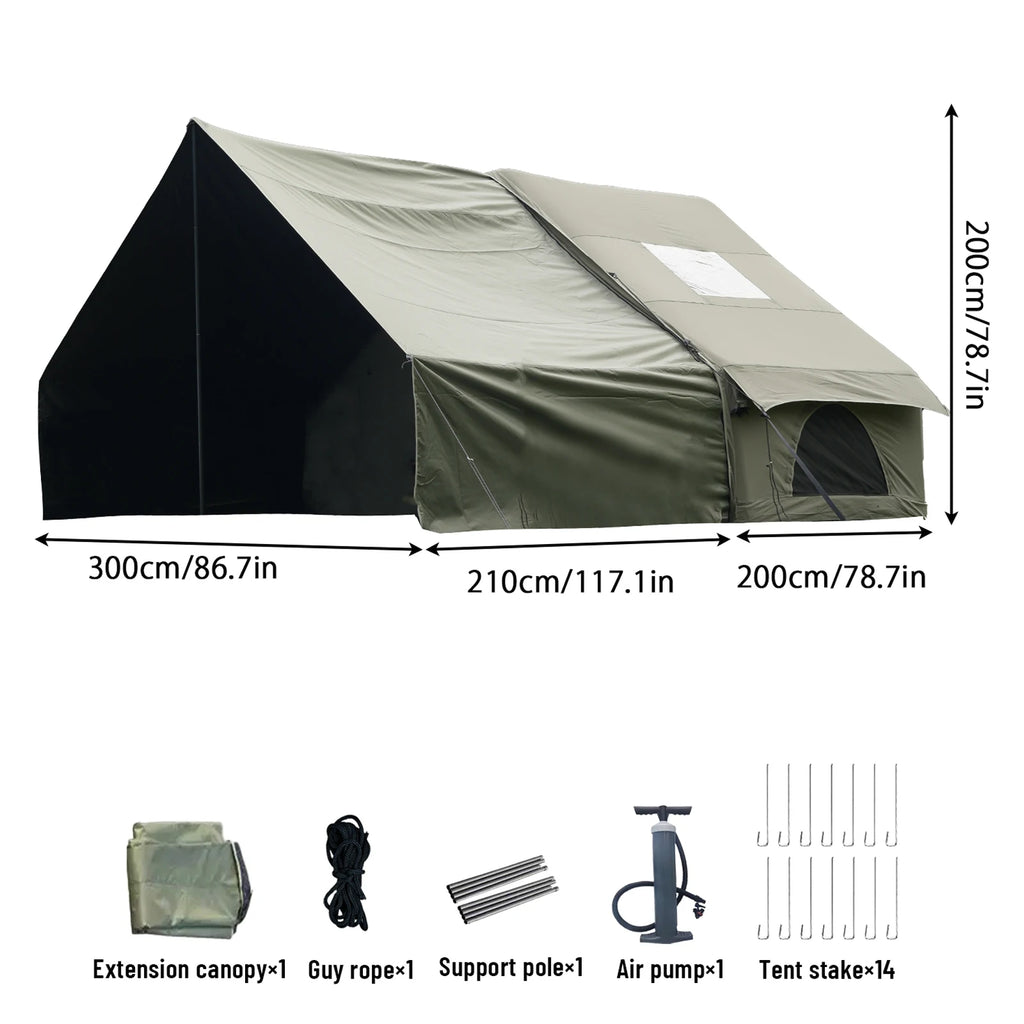 PAKICETUS Inflatable camping tent 4-8 people with windows