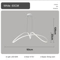 Nordic Butterfly Ribbon Shaped Aluminum Dining Table LED Chandelier Kitchen Living Room Study Suspension Indoor Lighting Fixture