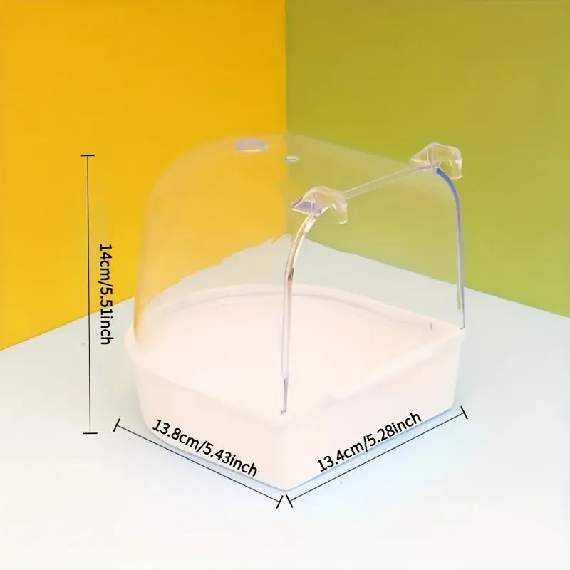 Transparent Bird Bath Tub -