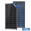 Bifacial 200W N-Type Monocrystalline Solar Panel 18V 18BB Busbar High Efficiency PV Module Dual-Sided Power Generation IP68 Waterproof Off Grid Solar Charger for Home Cabin RV Camper Camping Boat Yacht Battery Power Station O