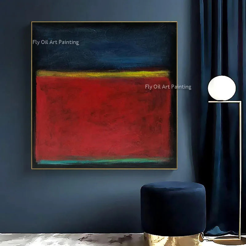 Mark Rothko Yellow Green Blue Purple Oil Painting On Canvas Handmade Expressionism Color Art Large Abstract Wall Art For Decor