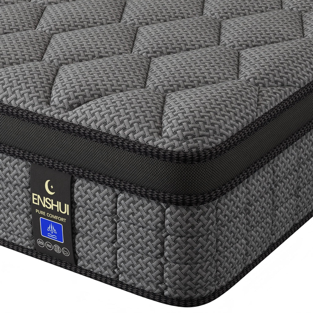 12"/14" Inch Medium Gel Memory Foam Mattress, Twin, Full, Queen, King Mattress In A Box