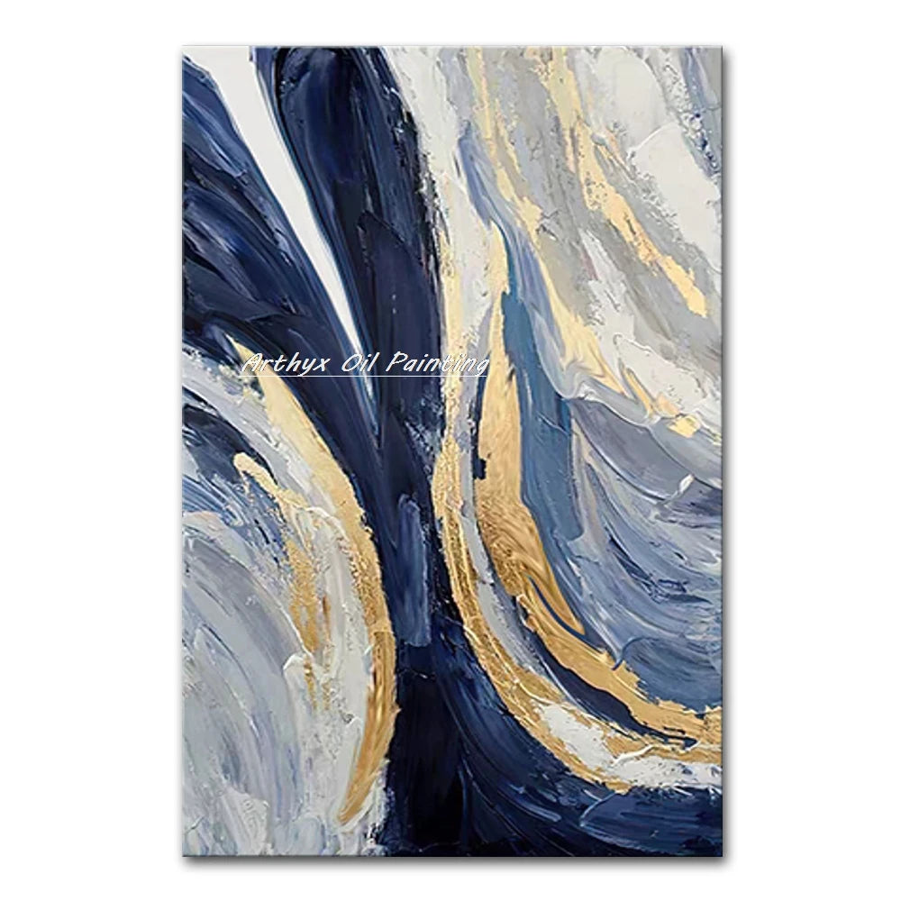 Arthyx,Hand Painted Copy Jackson Pollock Style Oil Painting on Canvas