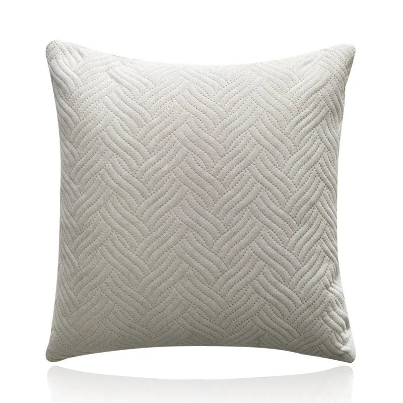 Quilted Velvet Pillowcase Throw Pillow Covers 45x45cm