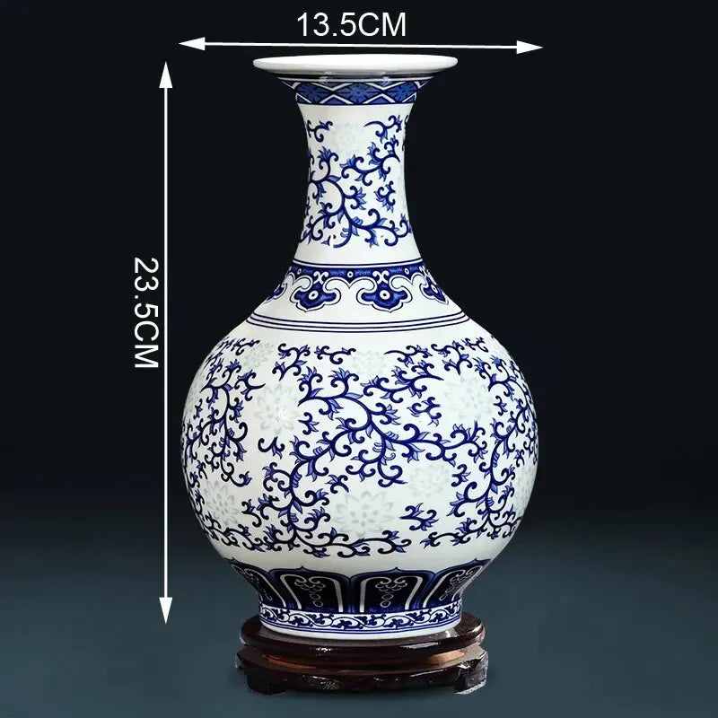 Bone China Flower Vase, Home Decor, Chinese Tradition Vases for Flowers, Ceramic Vase Decoration Home, Living Room