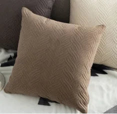 Quilted Velvet Pillowcase Throw Pillow Covers 45x45cm