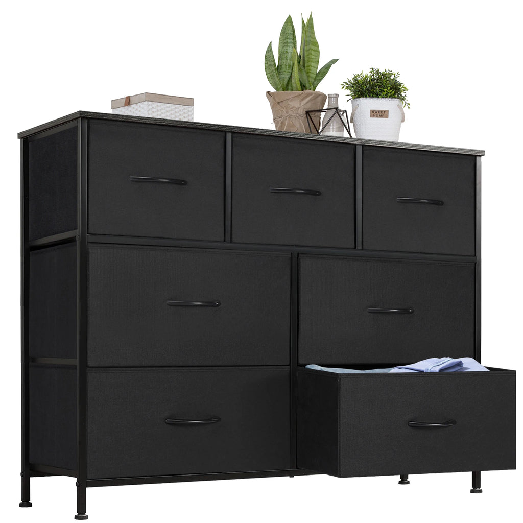 JHK Desser For Bedroom With 7 Fabric Drawers Organizer Storage Closet Chest Clothes, Also For Living Room Display Cabinet
