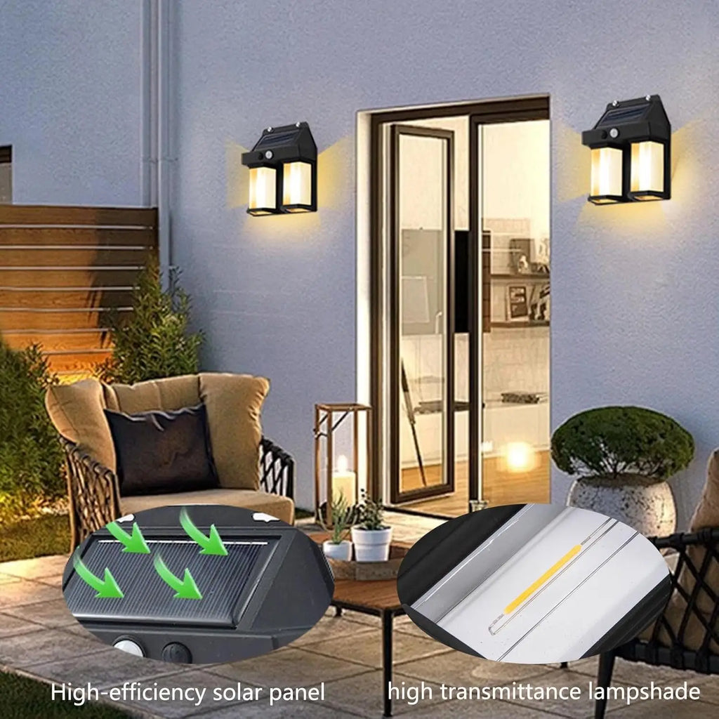 Solar Wall Lamp Outdoor 1/2 PCS Motion Sensor 3 Modes