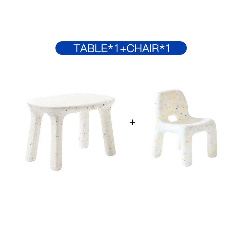 Kids Study Table And Chairs Set, Small Kindergarten Outdoor Plastic Strong Durable Table Furniture Set