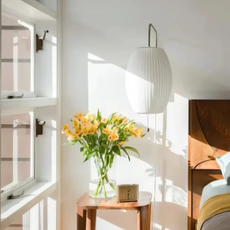 Italian Minimalist Silk Wall Lamp