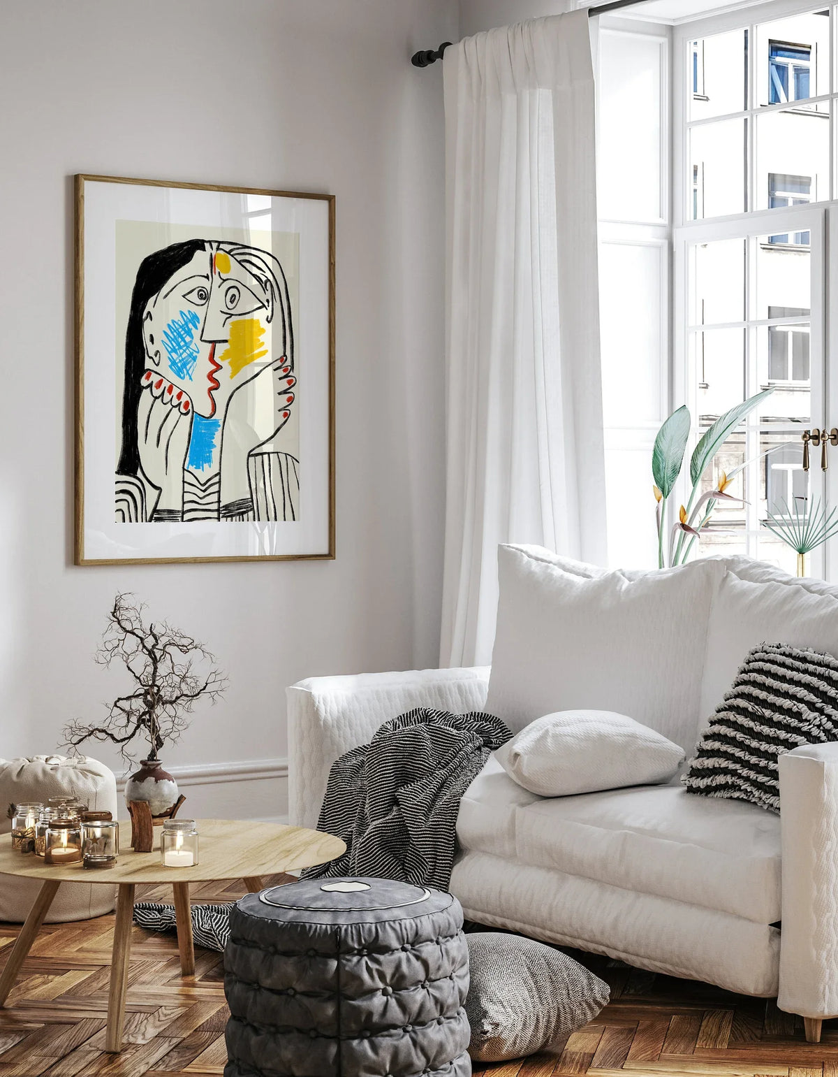 Picasso Exhibition Poster, Picasso The Kiss Art Print,