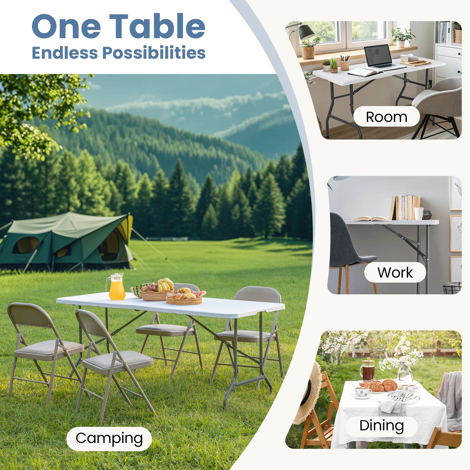 JHK Portable Folding Outdoor Camping Table