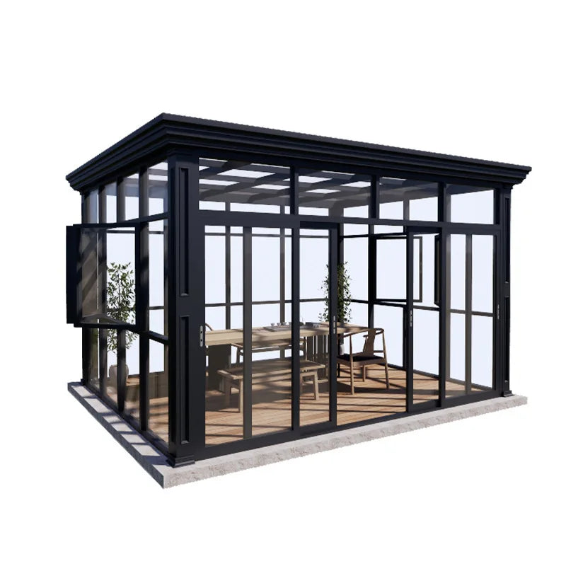 Aluminum Alloy Solarium with Laminated Safety Glass, Customizable Terrace Enclosure