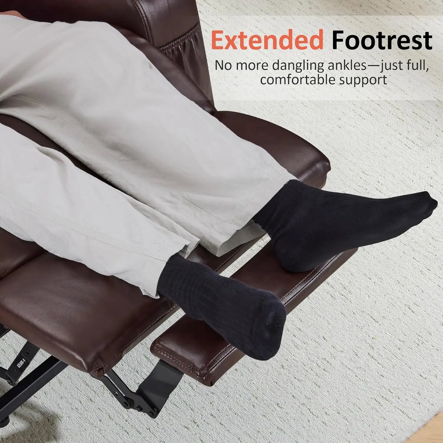 Electric Power Lift Faux Leather Recliner, Massage, Heat, 3 Positions, 2 Pockets, Cup Holder