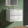 24" Bathroom Floating Vanity with Sink, with Double Soft Closing Drawers, Large Storage