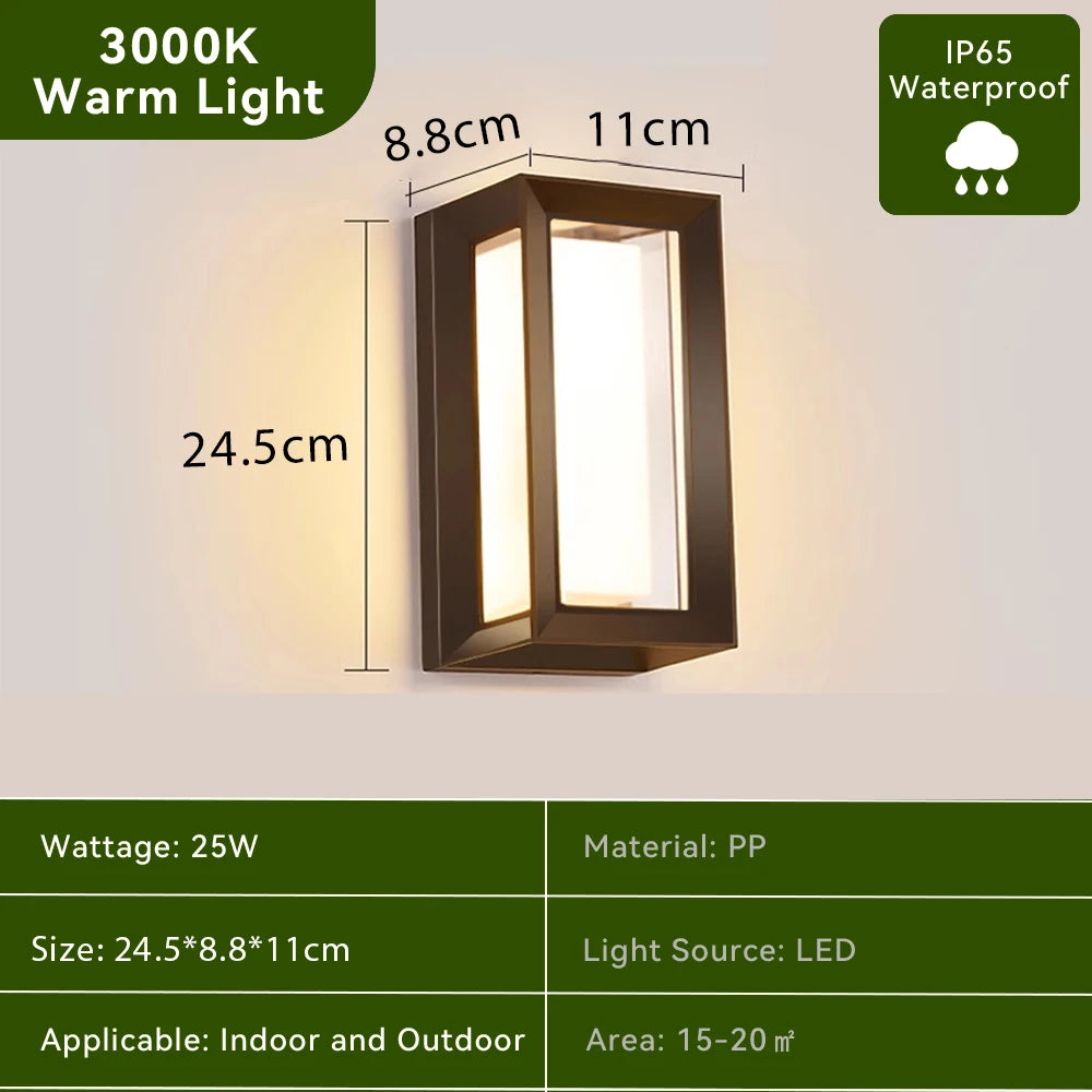 Waterproof LED Wall Light 110V 220V For Outdoor Pathway Stairway Porch Balcony Garden Wall Mount