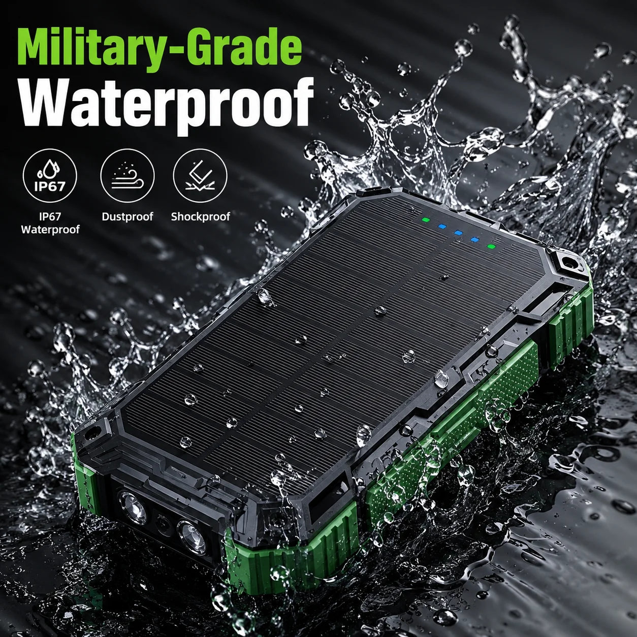200000mAh Solar Power Bank Wireless Large Capacity Fast Charging External Battery