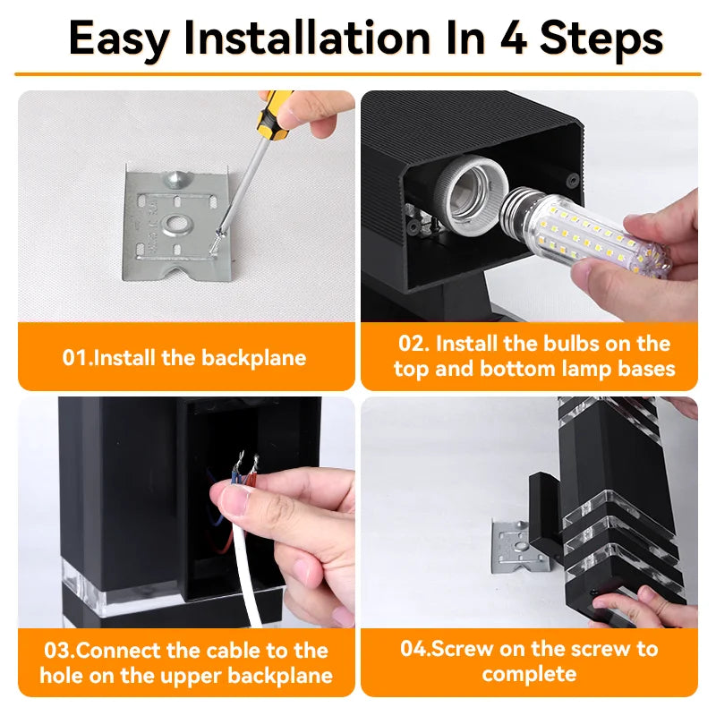 CHUANGYANG Led Outdoor Porch Light/Indoor Wall Light