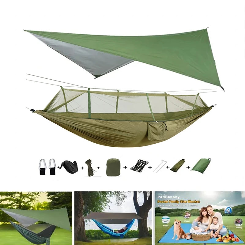 Portable Outdoor Hammock with Mosquito Net