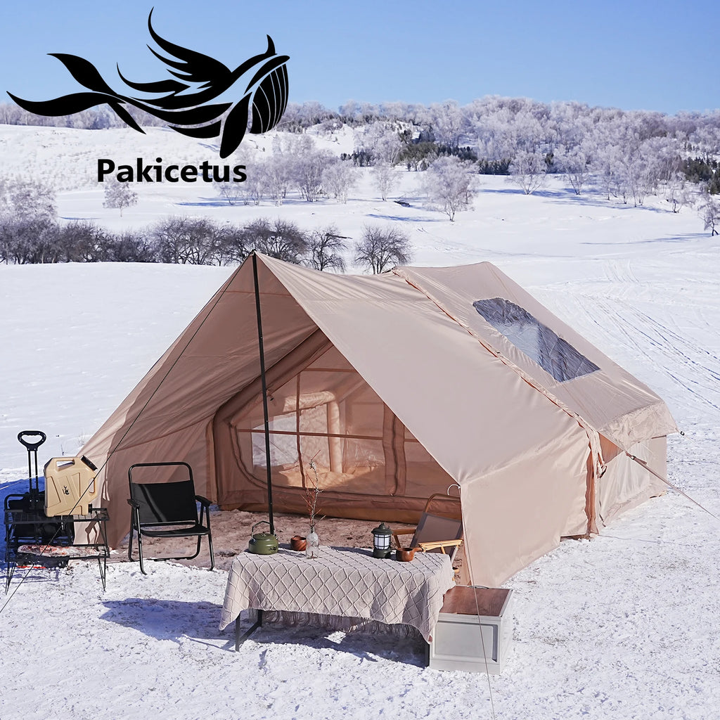 PAKICETUS Inflatable camping tent 4-8 people with windows