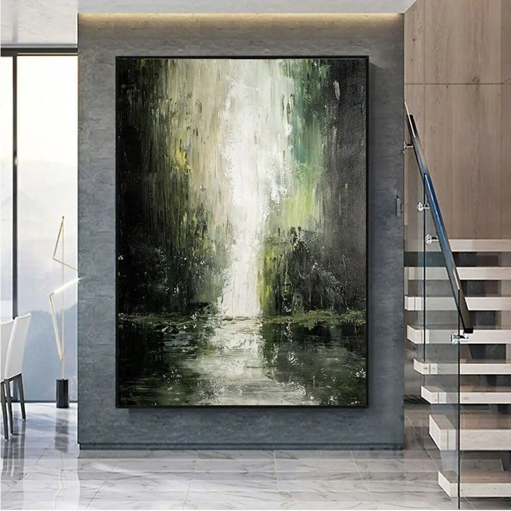 Abstract Waterfall Landscape Oil Painting Hand Painted Canvas Painting On canvas
