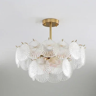 Modern Creative Shell Glass LED Chandelier