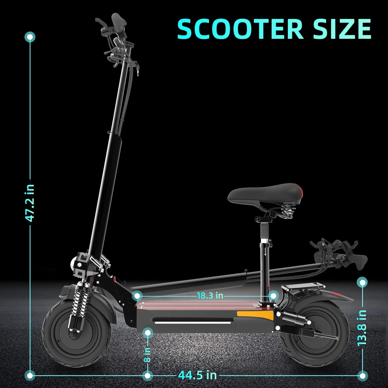 X500 Foldable Electric Scooter for Adults, 2000W Dual Motor, 40 MPH Speed, 40 Miles Long Range, Adult Commuter E Scooter