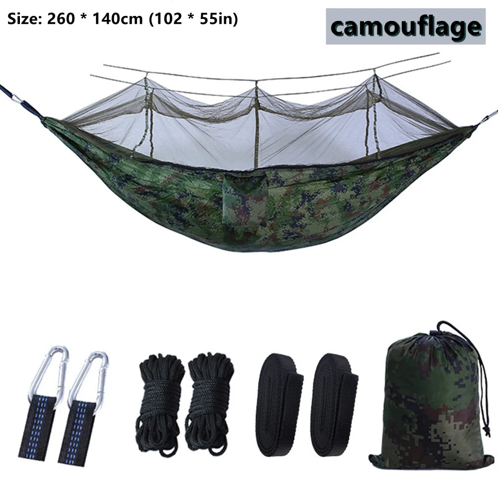 Portable Outdoor Double Mosquito Net Hammocks