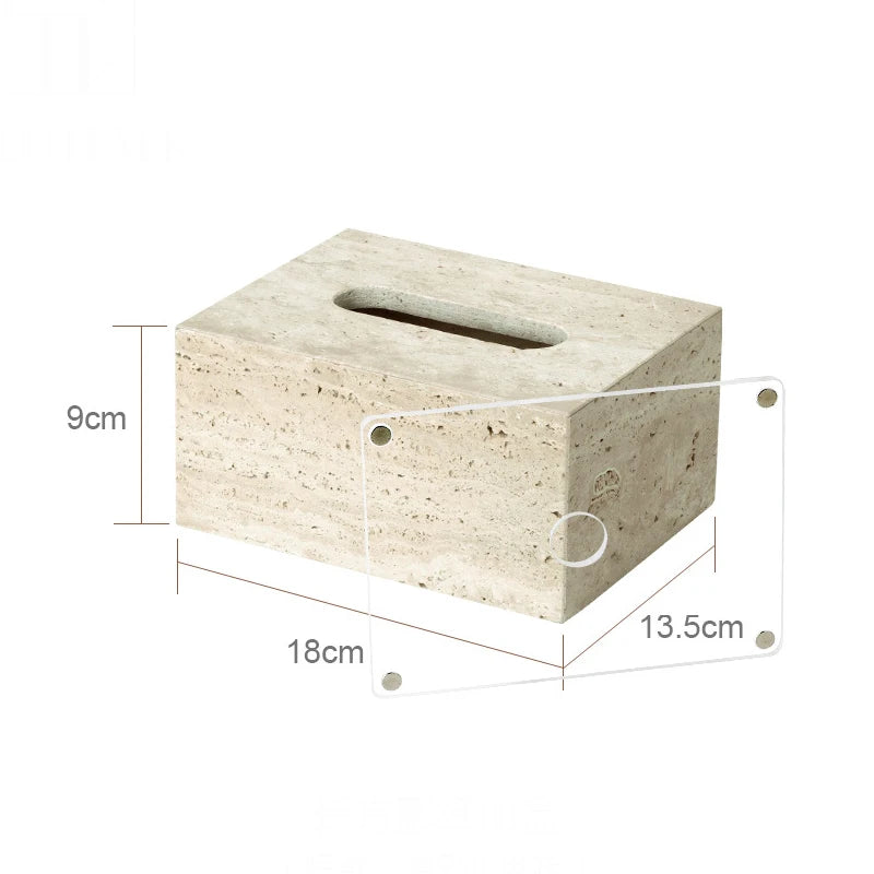 Travertine Bathroom Accessories Set Luxury Soap Dish Soap Dispenser Reed Diffuser Tissue Box Tray Bathroom Set