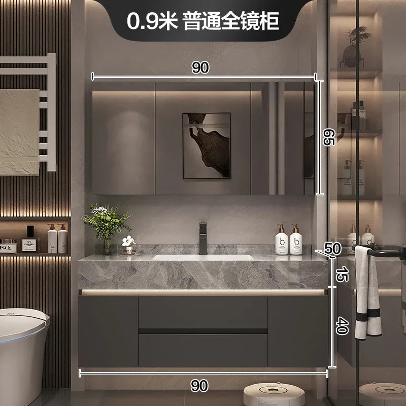 Bathroom Vanity Cabinet, Sink, Organizer Storage, Mirror