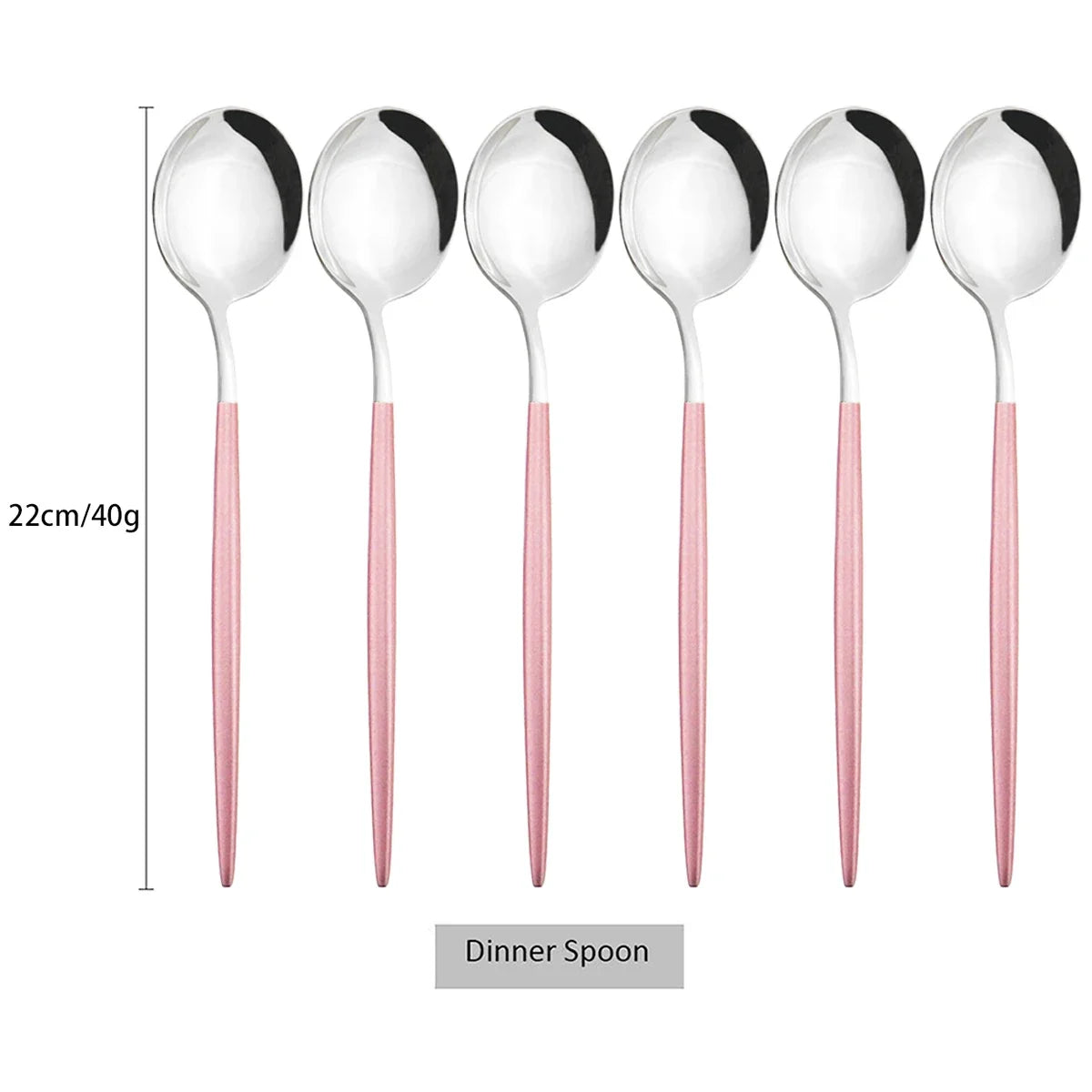 6Pcs Gold Ladle Spoon Dinnerware Western Stainless Steel Cutlery Set Dinner Spoon Soup Spoon Tableware Kitchen Silverware Set