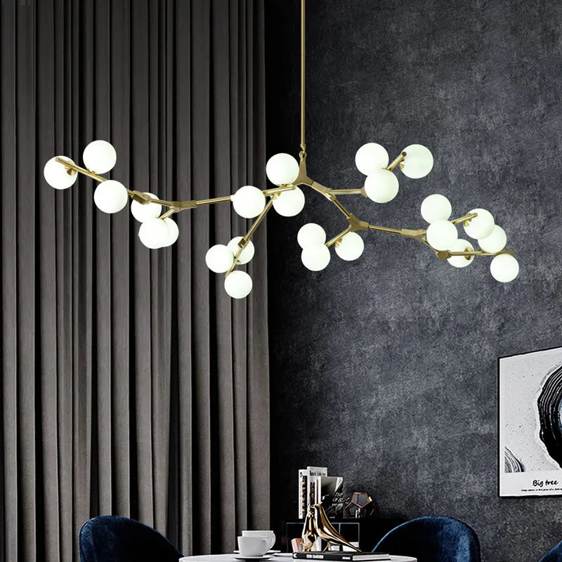 Nordic New Molecular Glass Ball Chandelier