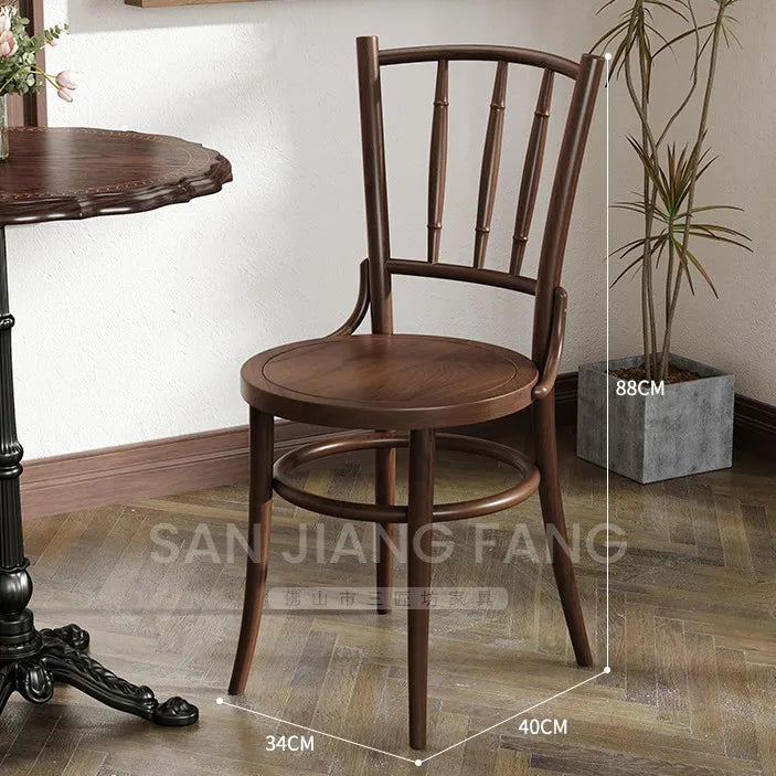 American Retro Cafe Solid Wood Table and Chair Combination Milk Tea Dessert Bakery Restaurant Commercial Dining Table and Chair