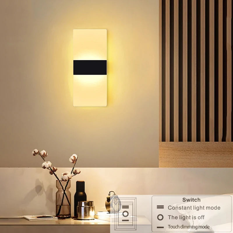 USB Recharge Touch Motion Sensor Switch Indoor Acrylic Night Lights