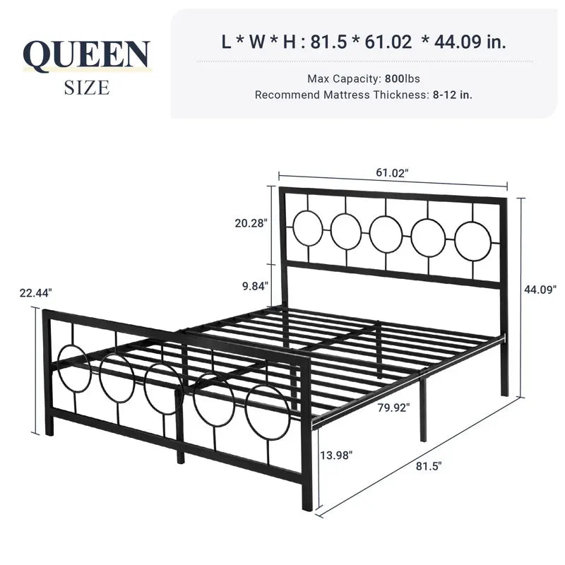 Iron Open-frame Twin to King Size Bed Frames