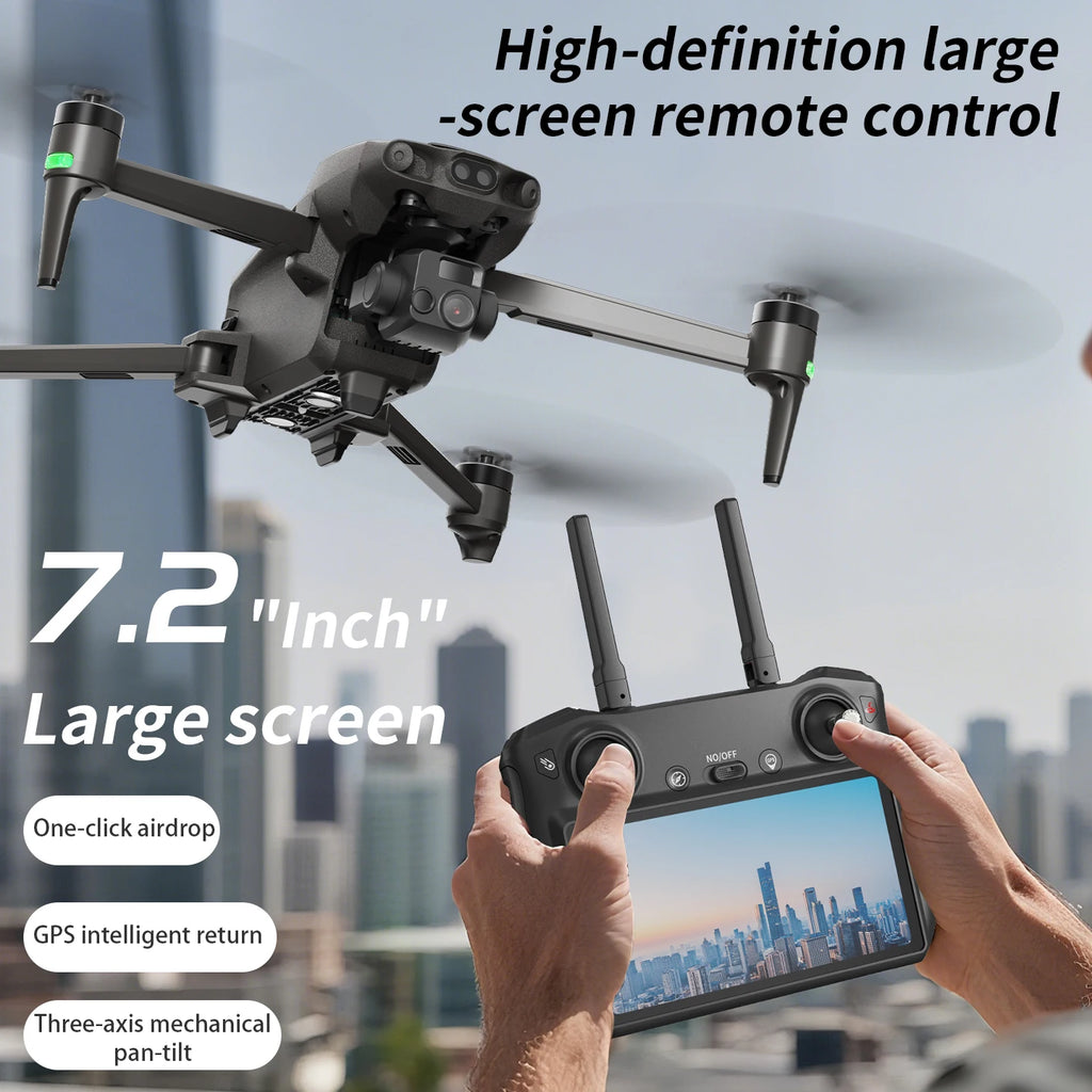 S800 4K GPS Drone 7.2" HD Screen Controller 50 Min Flight Time 6KM Long Range 3-Axis Gimbal Follow Me Perfect Travel Vlogging