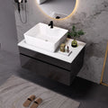 36 inch Bathroom Vanity with Sink and Countertop, Modern Freestanding Bathroom Vanity Cabinet with Oval Ceramic Vessel, Custom