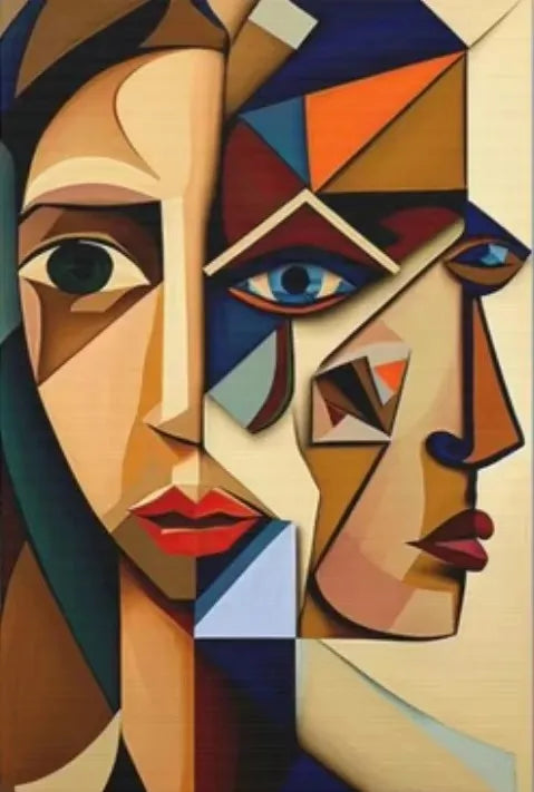Abstract Wall Art, Cubist HD Canvas Poster Prints