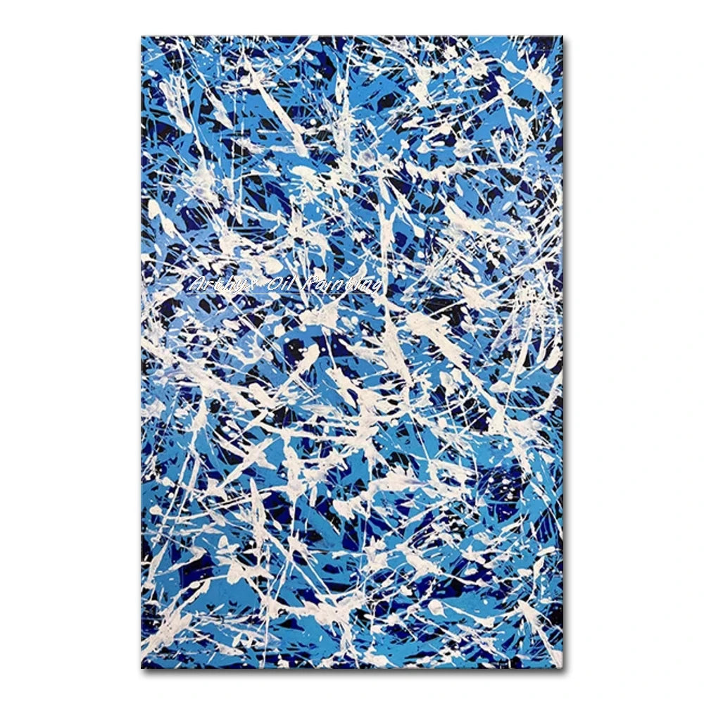 Arthyx,Hand Painted Copy Jackson Pollock Style Oil Painting on Canvas