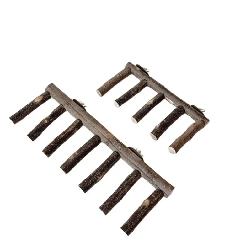 Natural Apple Wood Pet Parrot Raw Wood Fork Tree Branch Stand Rack
