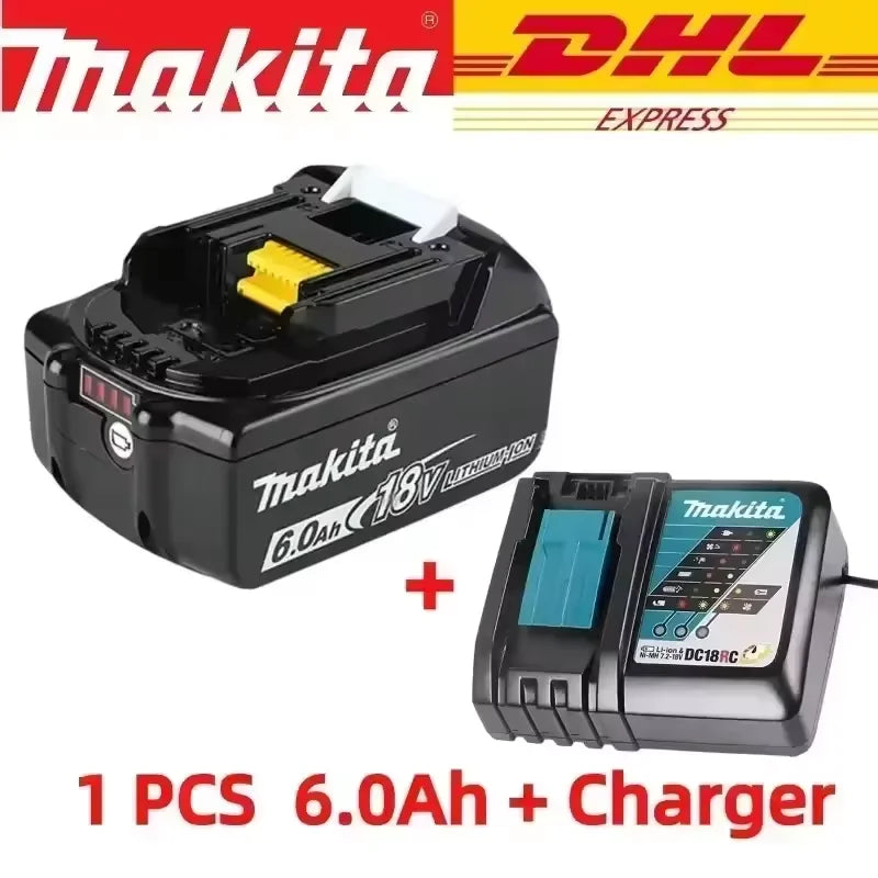 2026 Makita BL1860 BL1850B BL1850 BL1840 BL1830 Screwdriver Battery  Charger 18v Replacement Power Tool Batteries.