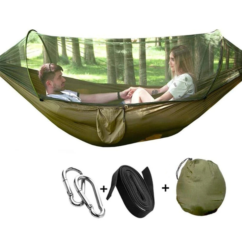 2 Person Parachute Fabric Hammock With Mosquito Net