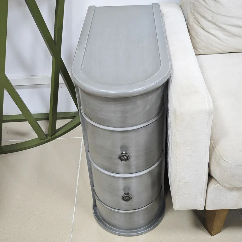 modern Tribesigns End Table Round Solid Wood