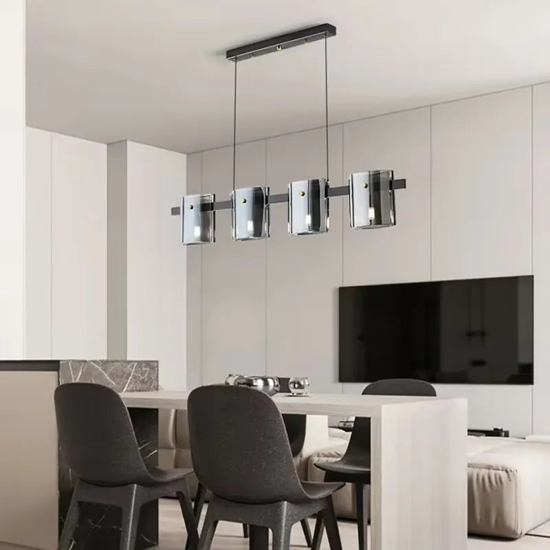 Modern Artistic Square Glass Pendant LED Lights