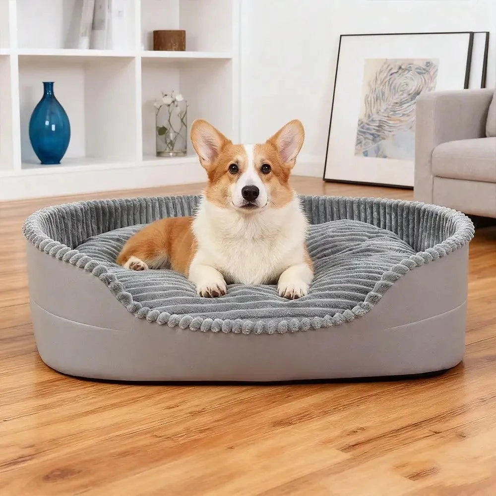 Machine-Washable Soft & Cozy Pet Bed – All-Season Dog & Cat House With Warm Mat |