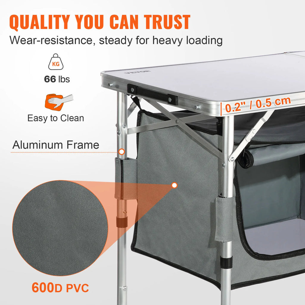 SucceBuy Quick set-up Folding Camping Table