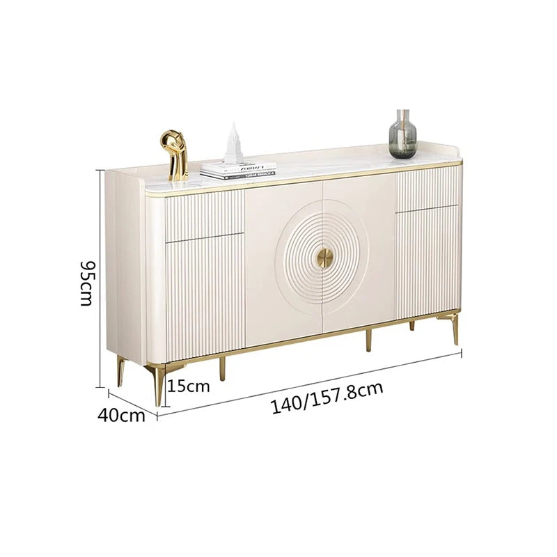 Large European Luxury Living Room Cabinets With Metal Legs, Nordic Modern Szafka Vintage Furniture