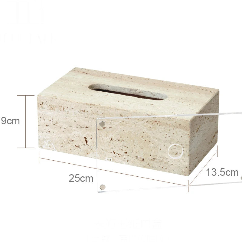 Travertine Bathroom Accessories Set Luxury Soap Dish Soap Dispenser Reed Diffuser Tissue Box Tray Bathroom Set
