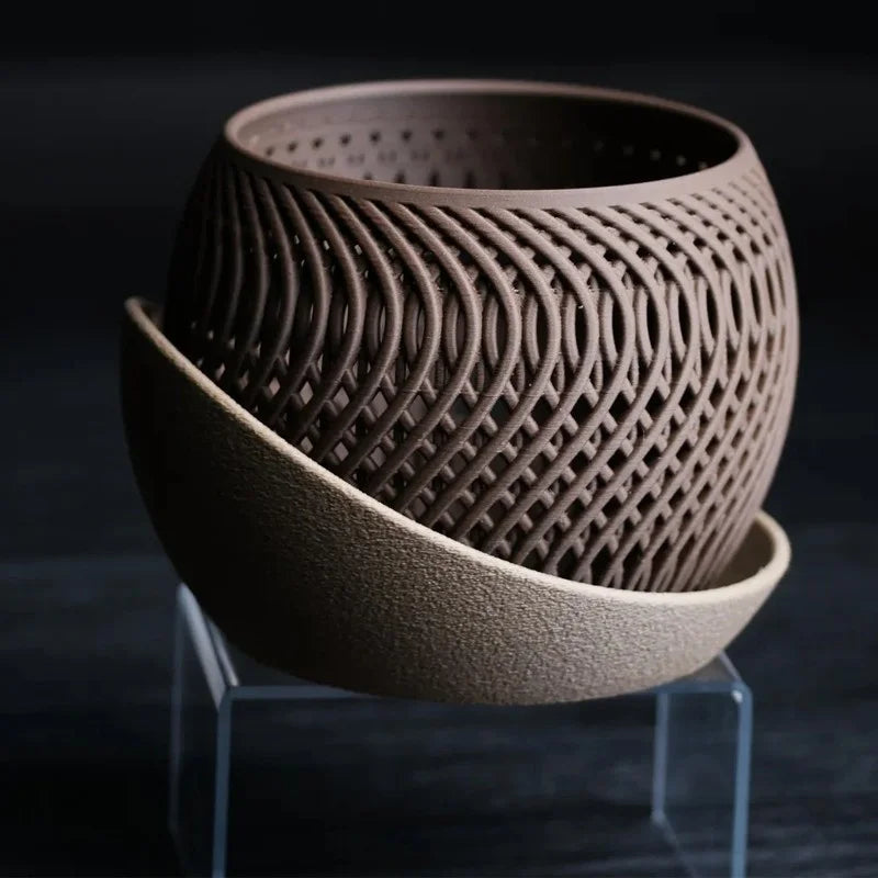 3D Printed Orchid Flower Pot, Polygonal Succulent Flower Pot